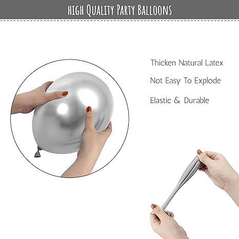 Silver Chrome Balloons party decoration for girls & Boys-30pcs - Special You