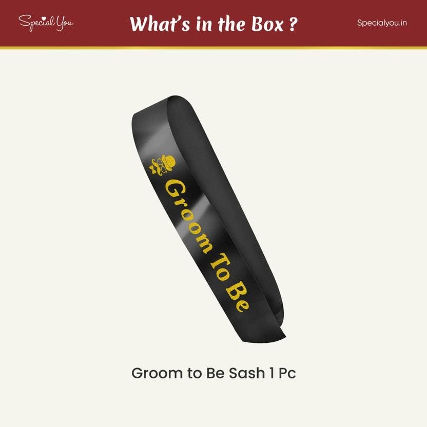 Groom to Be Sash & Party Props – Black Bachelor Party Set