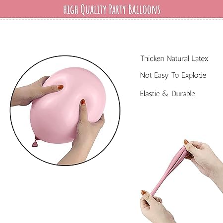 Pastel Pink Balloons party decoration for girls pack of 50 pcs