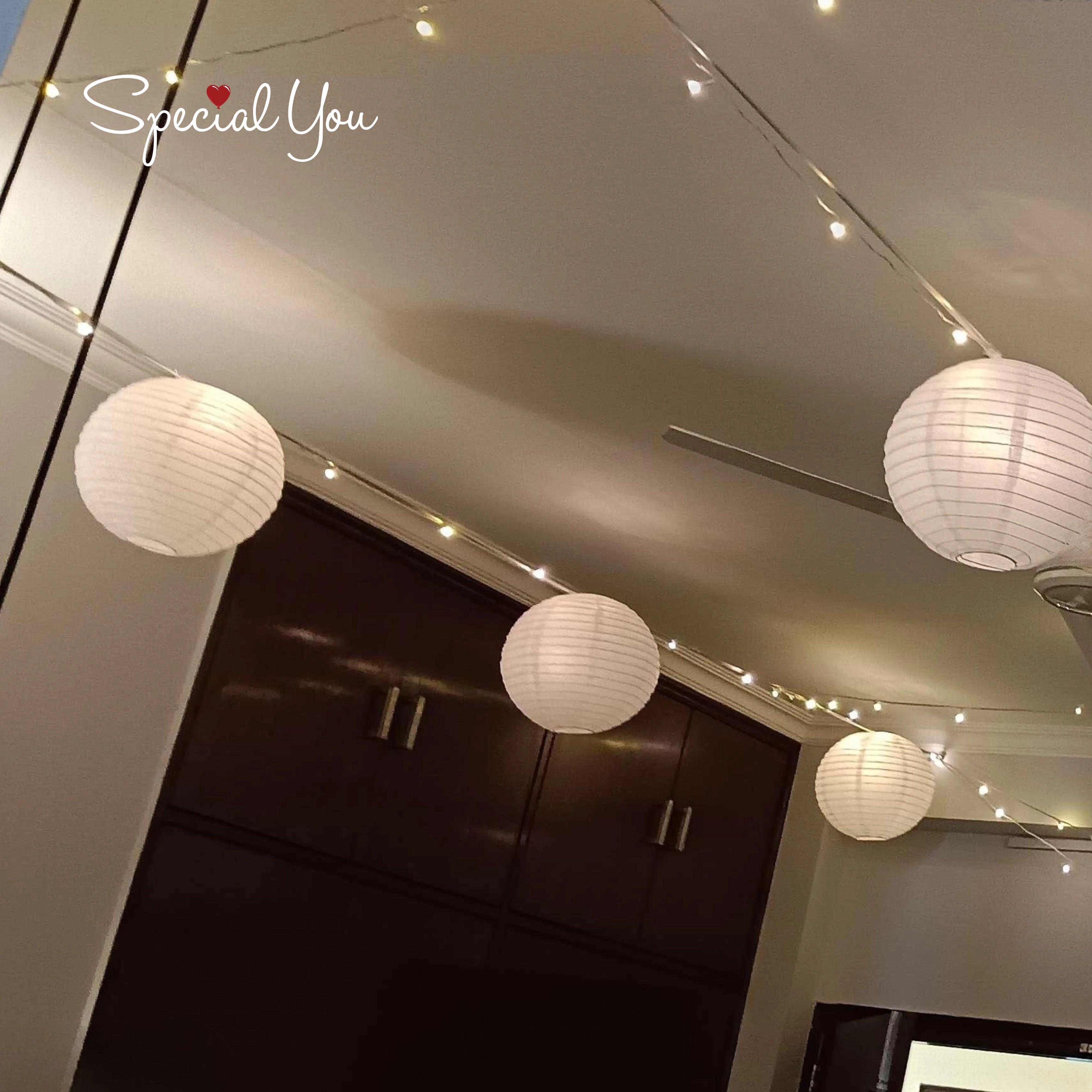 White Lantern Decor