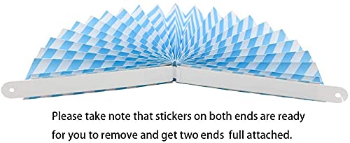 Blue Paper Fans hanging for wall Backdrop-6pcs