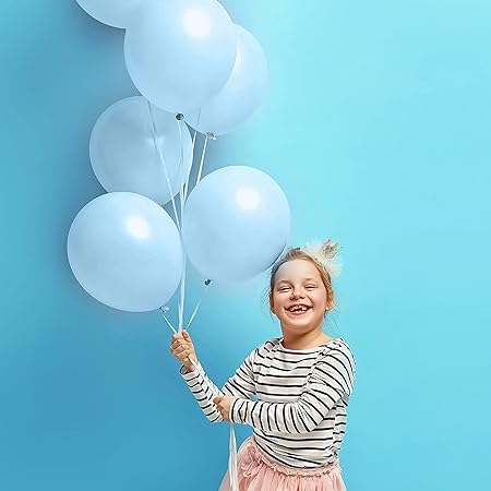 Pastel Blue Balloons decoration for boys pack of 50 pcs