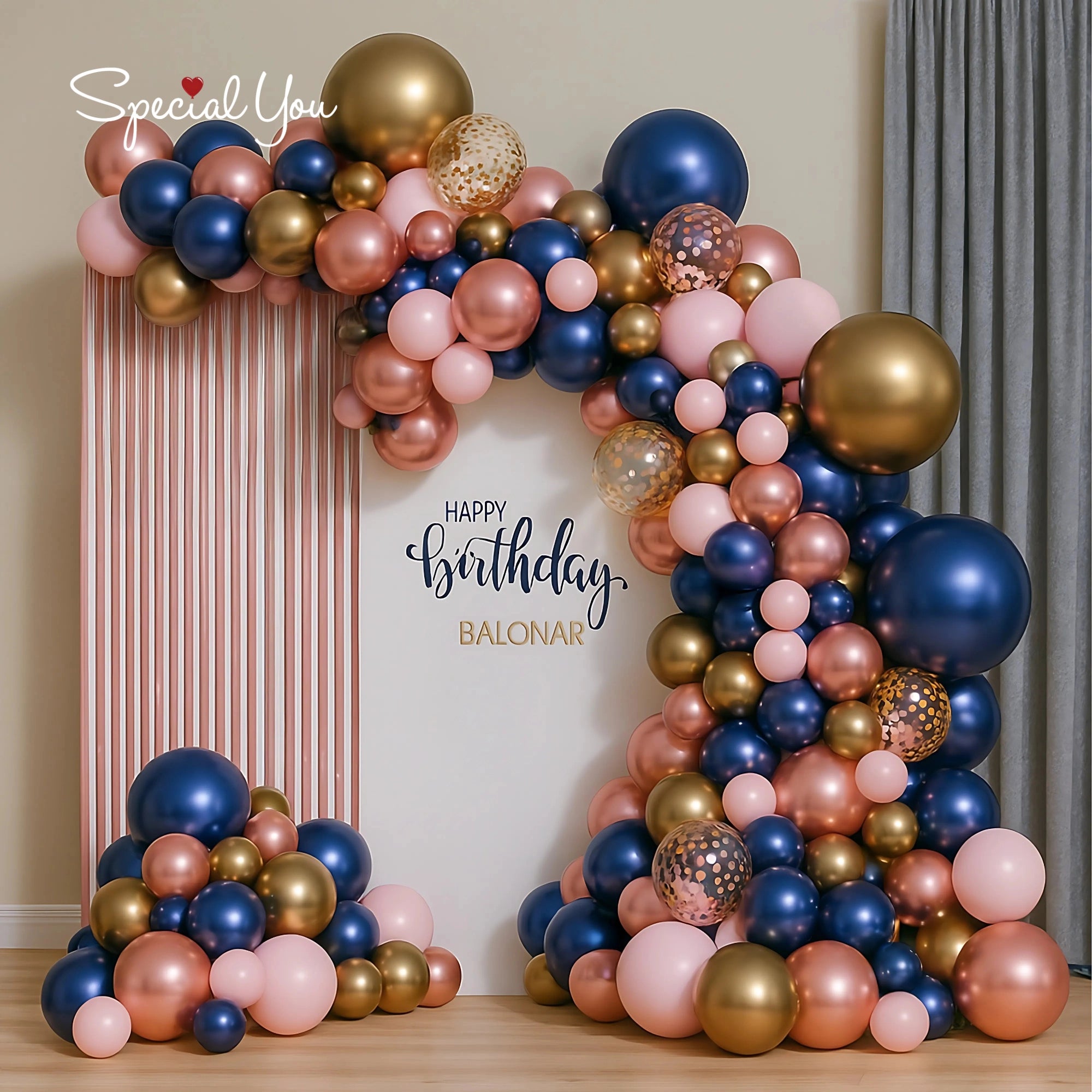 Rustic Brown Balloon Birthday Decor