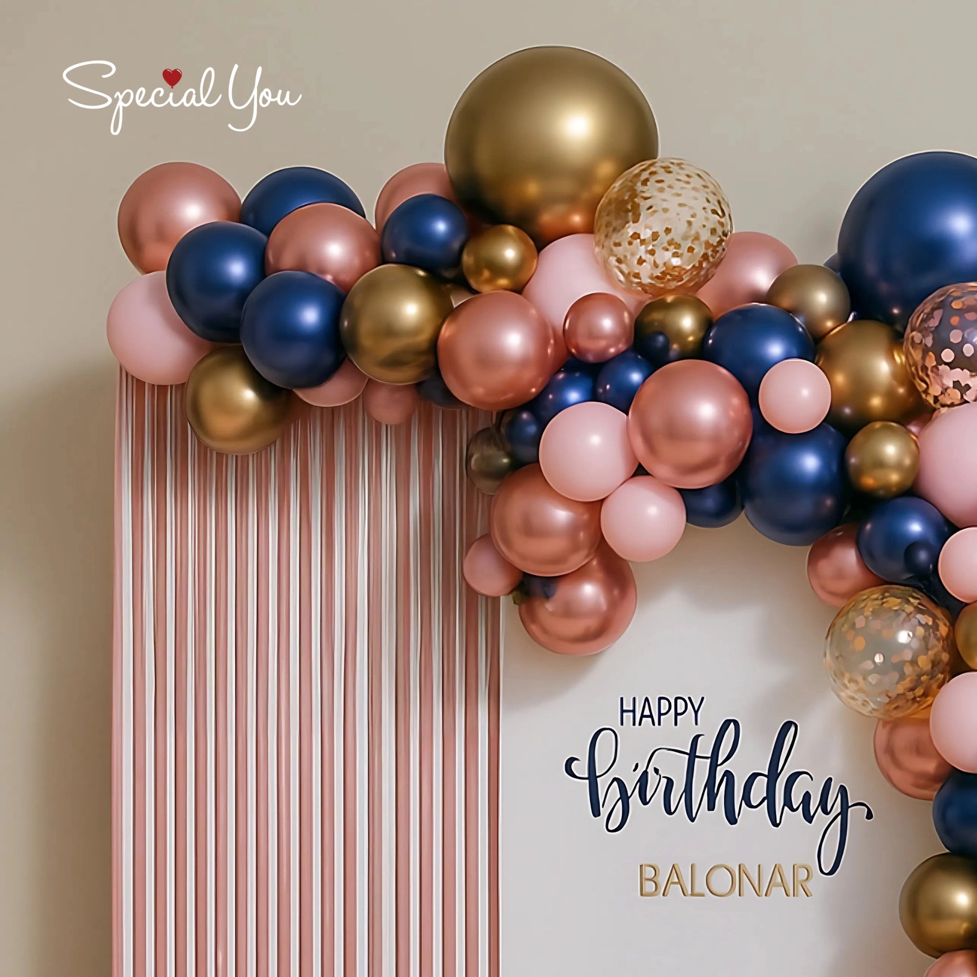 Rustic Brown Balloon Birthday Decor