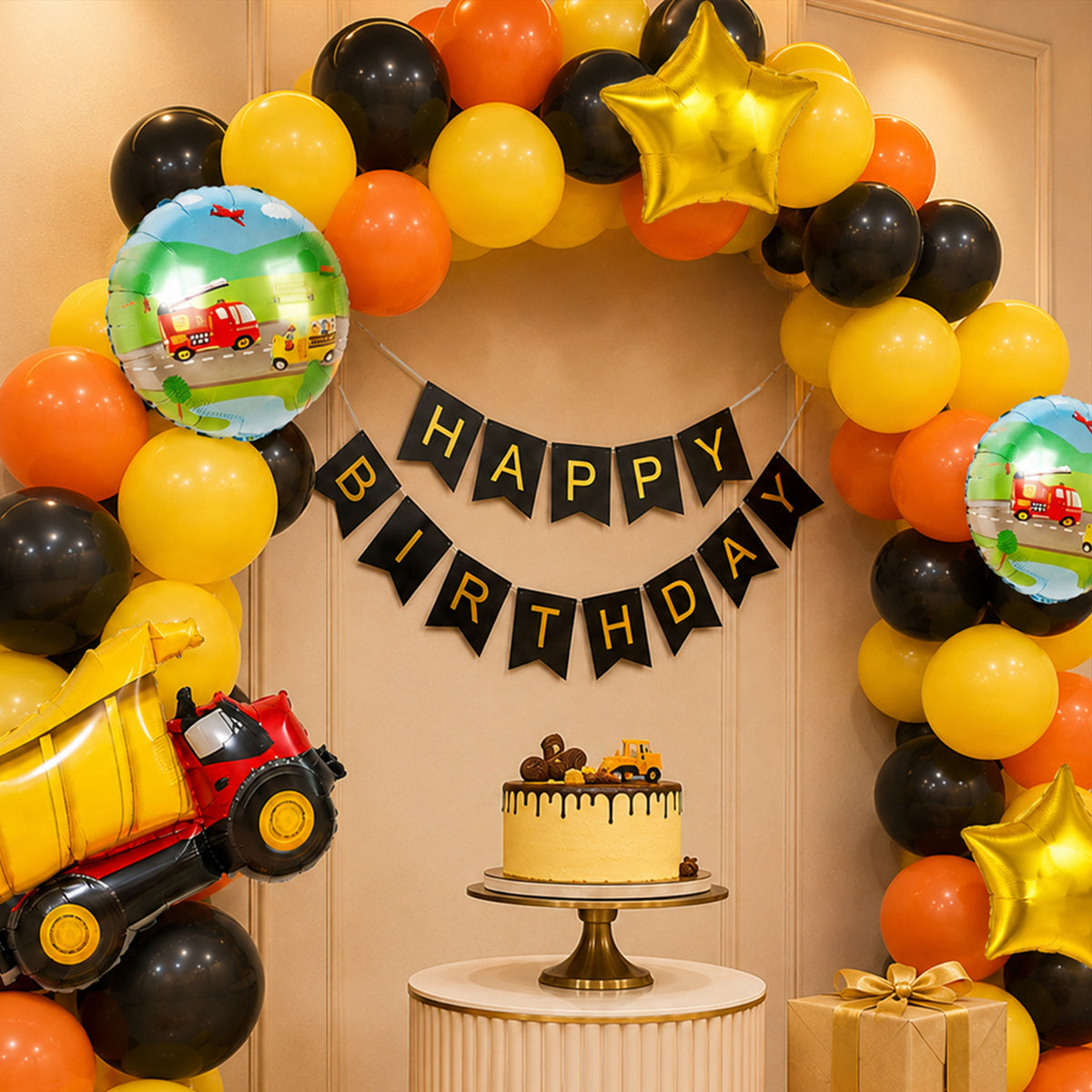 Construction Theme Birthday Decoration DIY Kit
