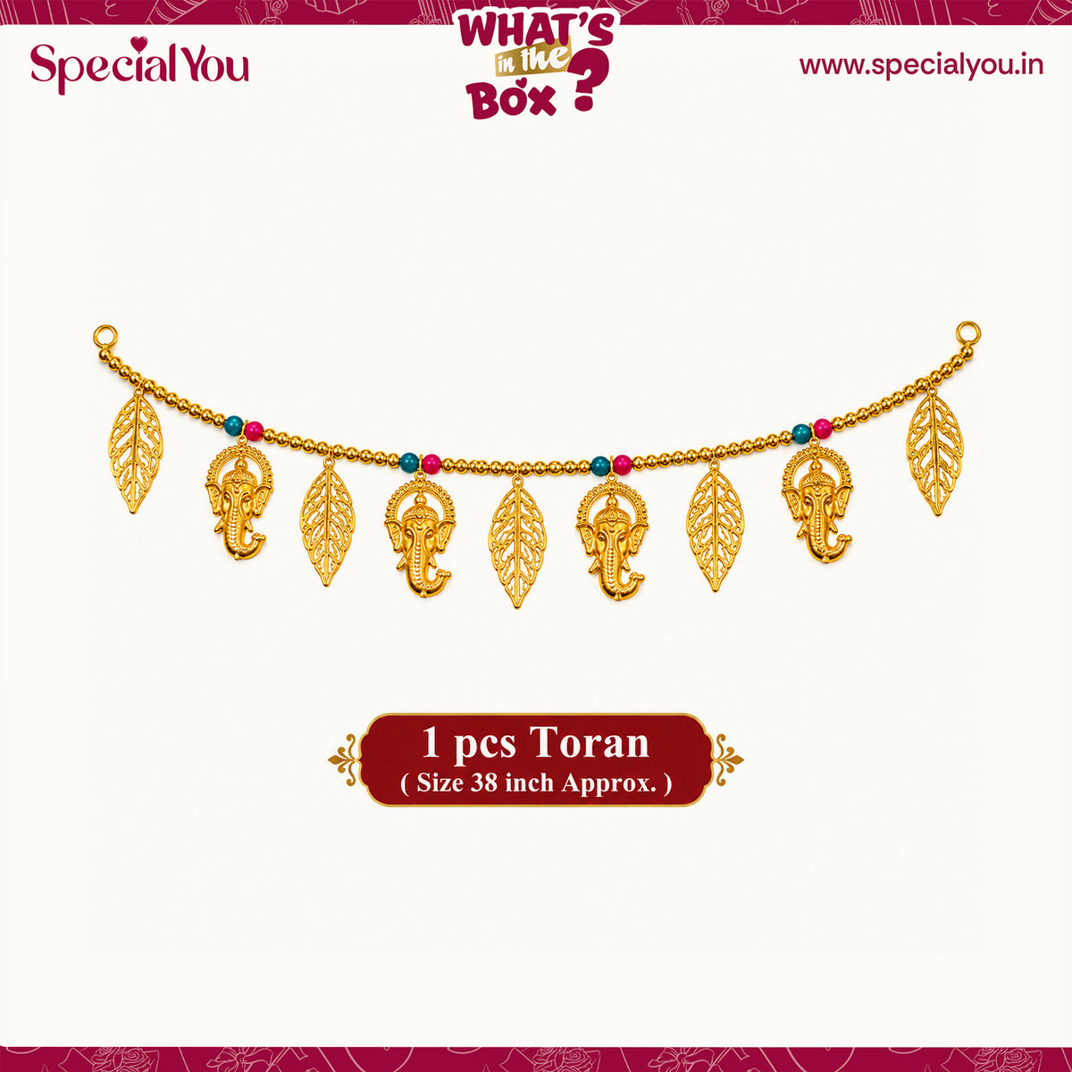 Ganesh Leaf Toran for Entrance for Diwali Decoration for Home