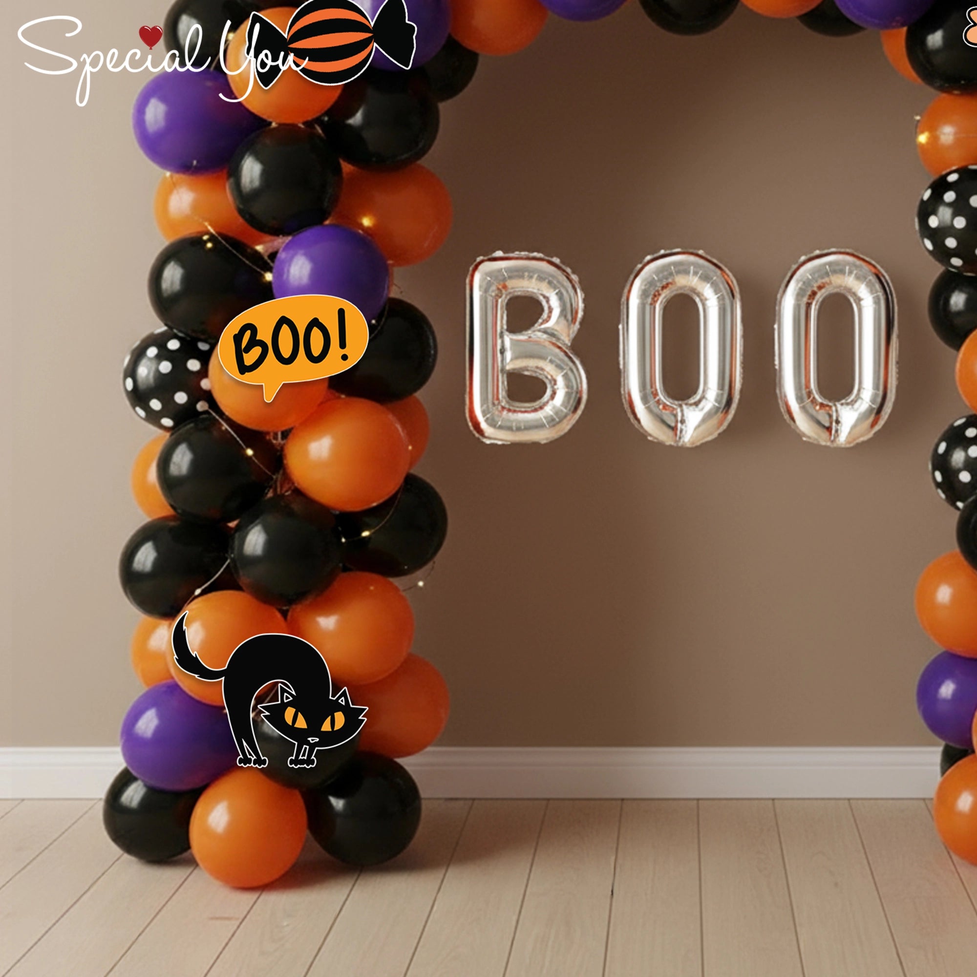 Boo Theme Arch Halloween Balloon Decor