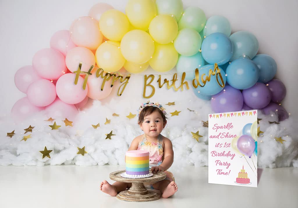 Rainbow Theme Happy Birthday Decoration Items for Girls