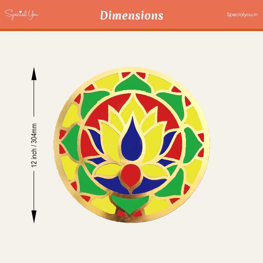 acrylic mirror rangoli