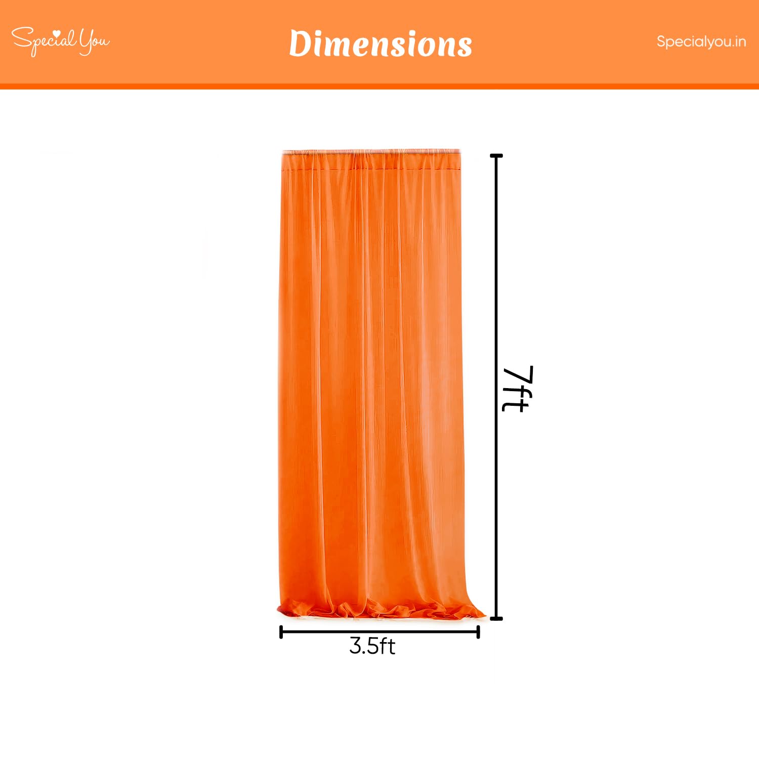 Orange Backdrop for Ganpati Decor Kit