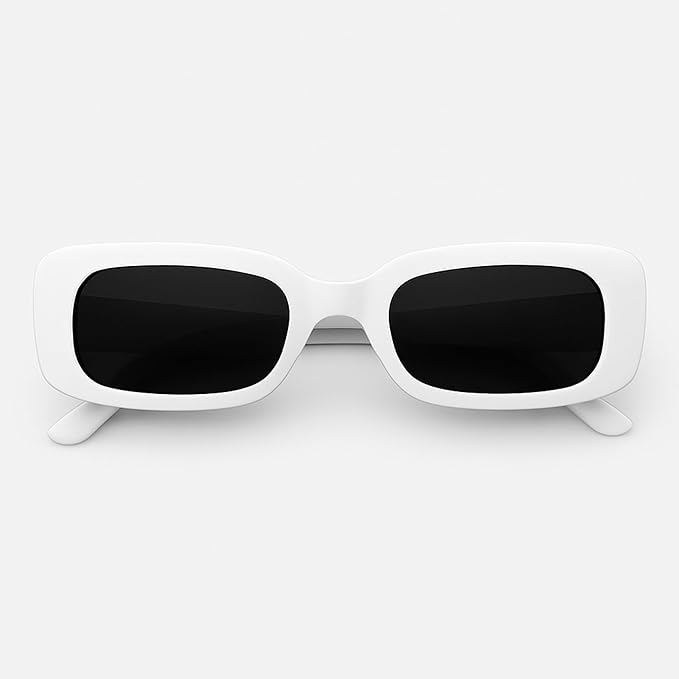 Rectangular White Sunglasses