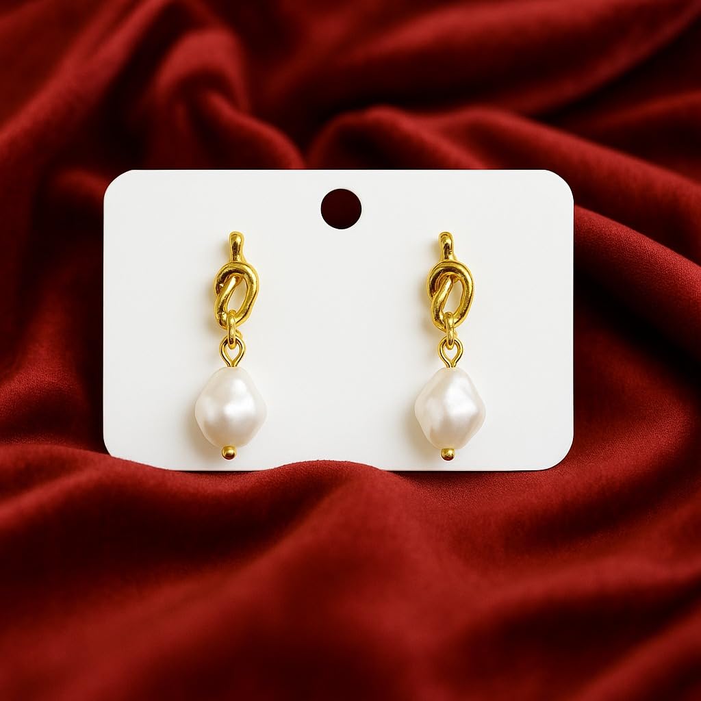 Knot Pearl Korean Earring