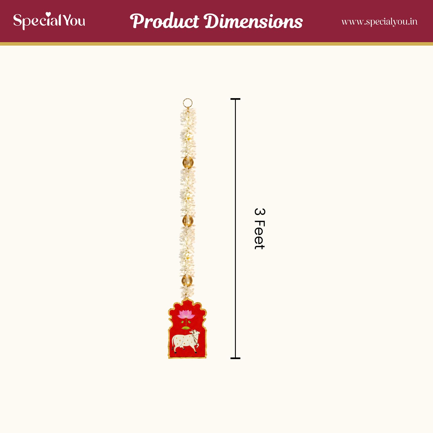 Cow & Lotus Wall Hanging Set – Ganpati Home Décor (Set of 2)