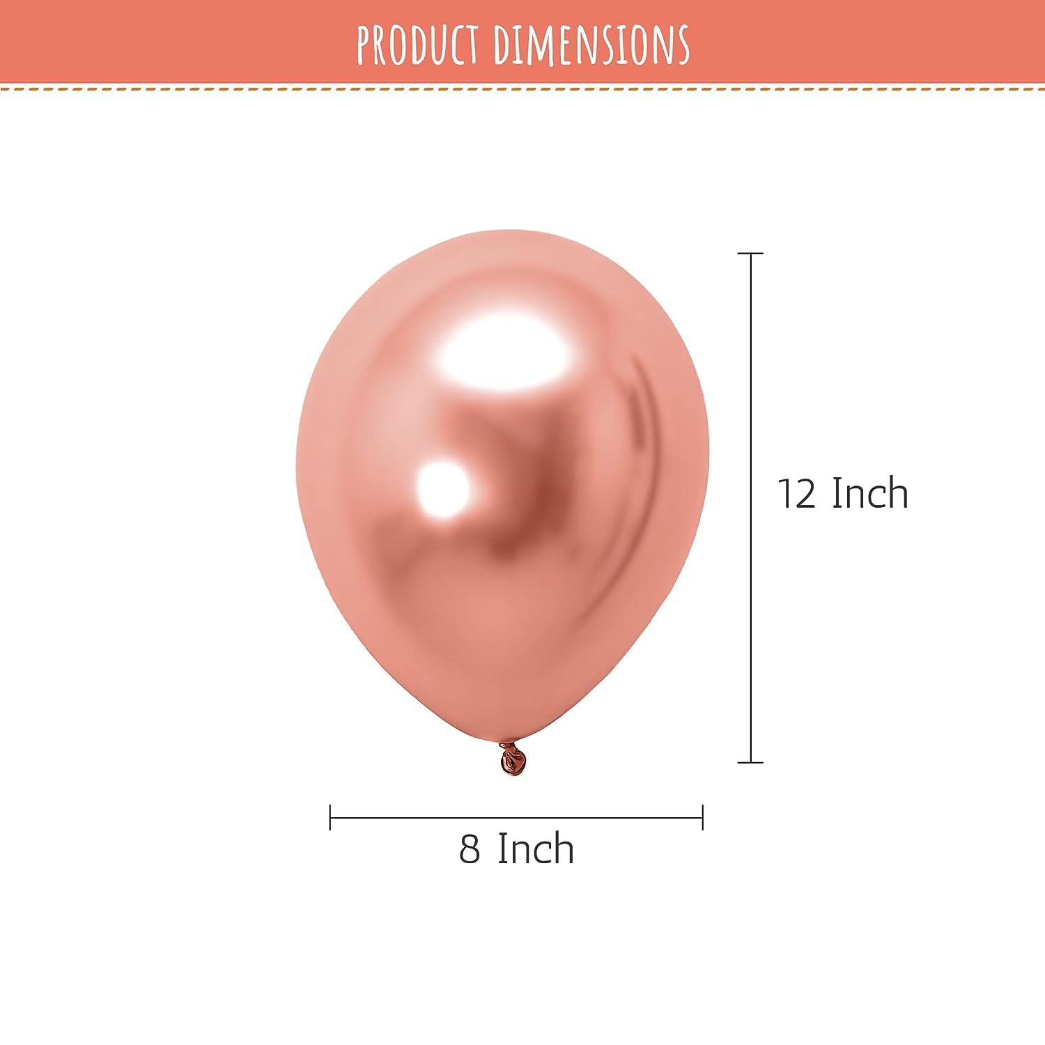 Rose Gold Chrome Balloon for party decoration-30pcs
