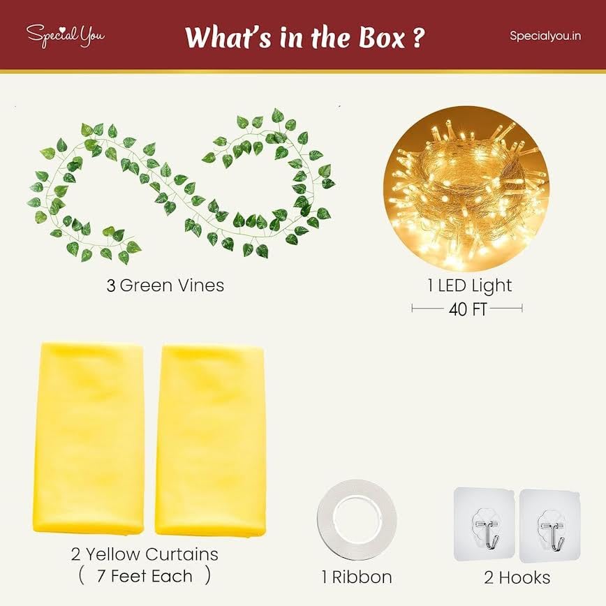 Yellow Backdrop Decoration for Festivals