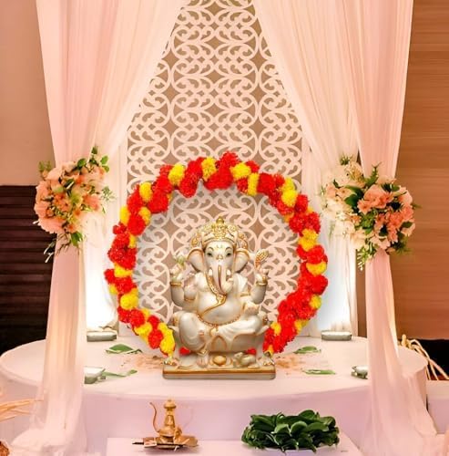 Marigold Garland & Backdrop Stand