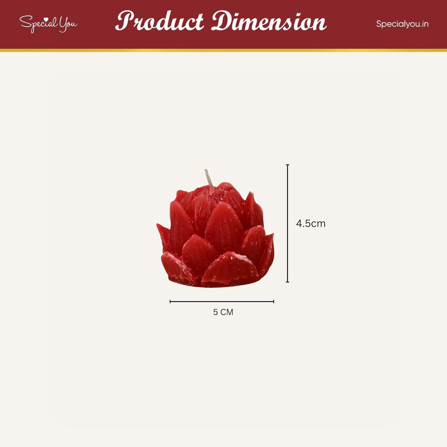 Red Lotus Candles for Home Decor