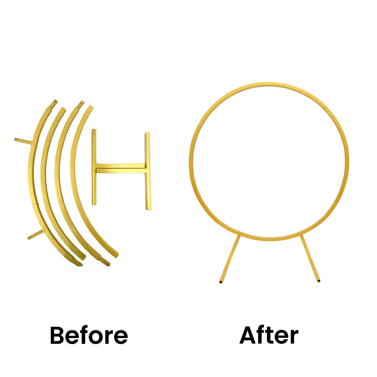 Golden Round Metal Stand for decoration