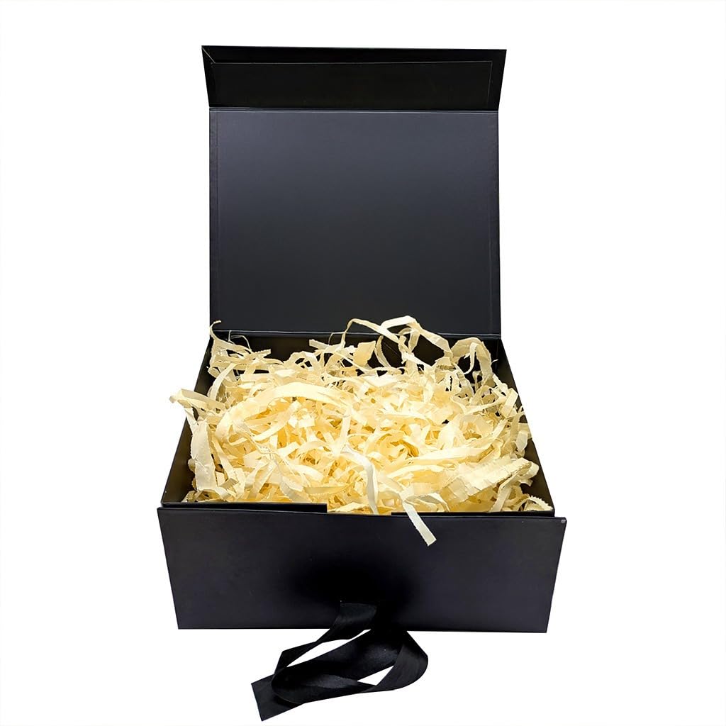 Black Gift box with Crinkle paper
