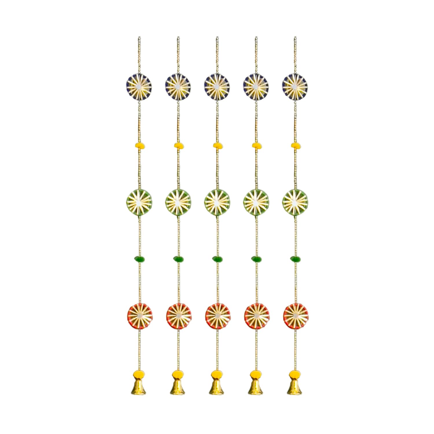 Multicolor Chakra latkans - 5 pcs
