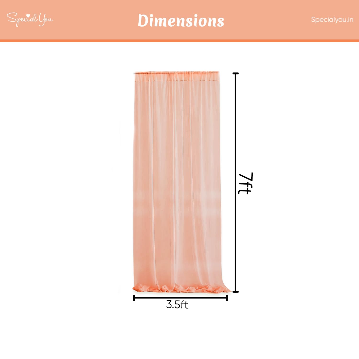 Peach Backdrop for Ganpati Decor