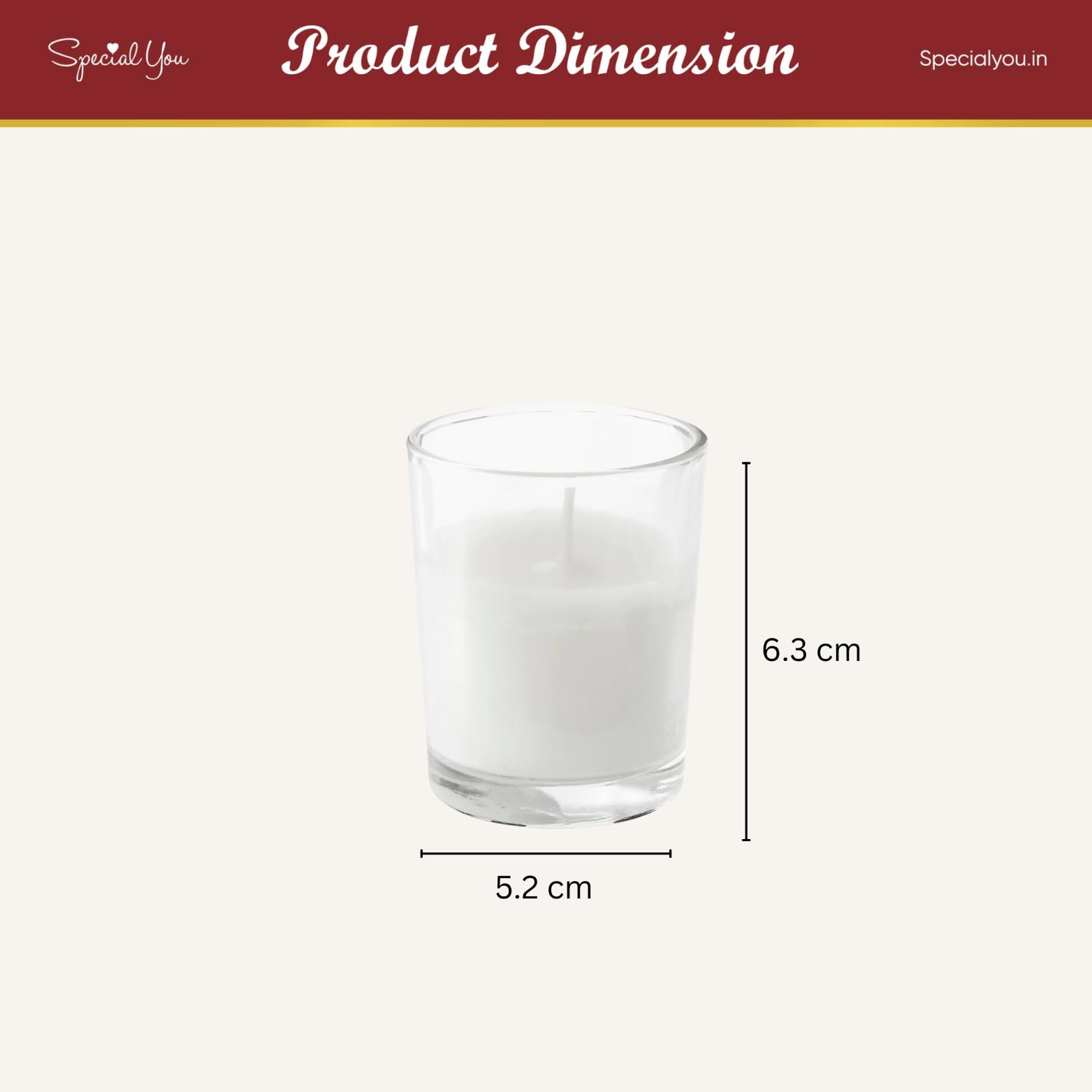 Glass Scented Candles for Home Decor, Home Fragrance Candles Set of 6 (White & Yellow)