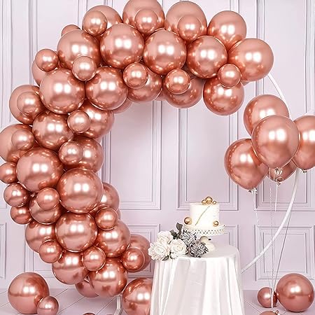 Rose Gold Chrome Balloon for party decoration-30pcs