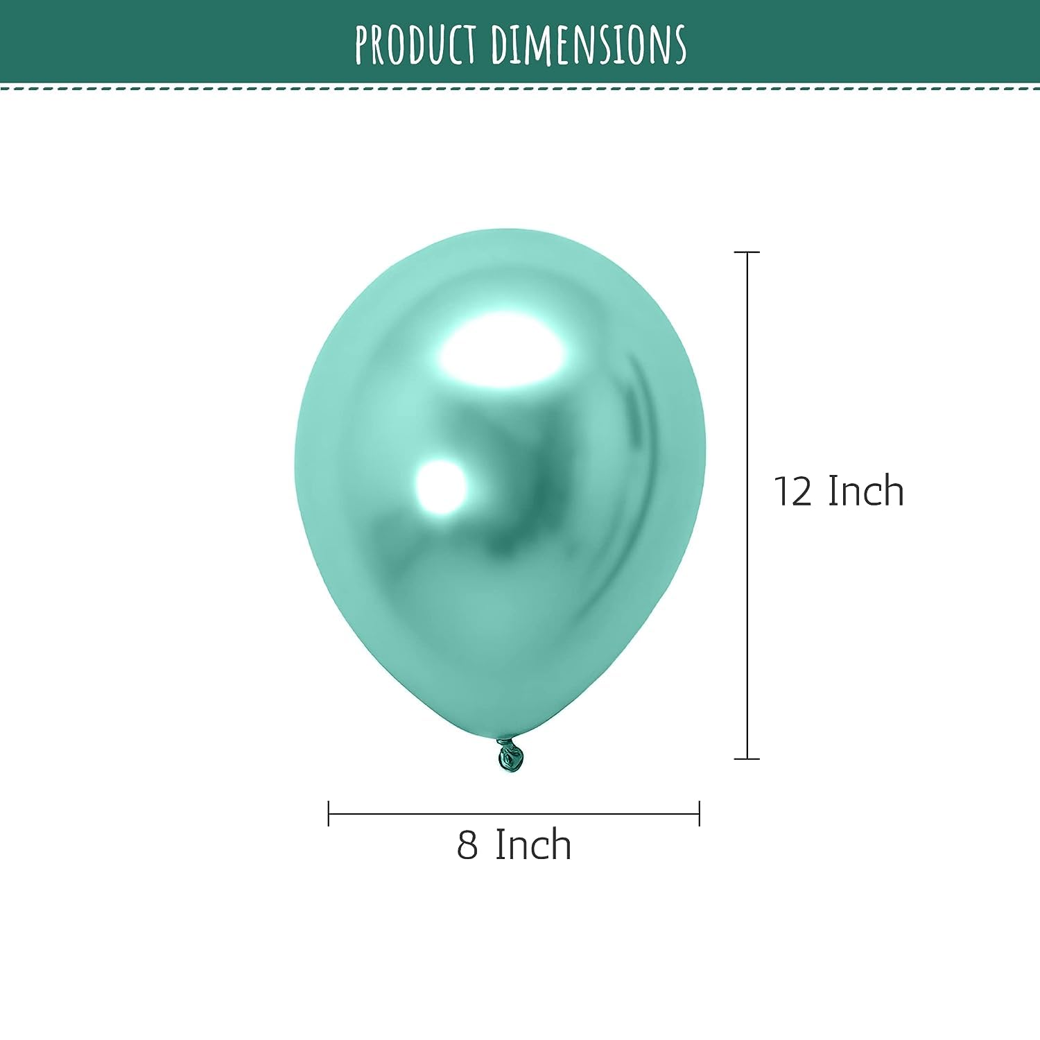 Green chrome party balloons for decoration - Special You