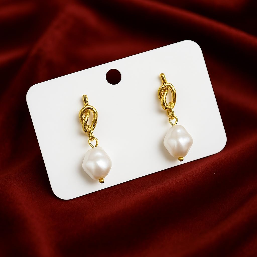 Set of 3 Knot Pearl Korean Earring