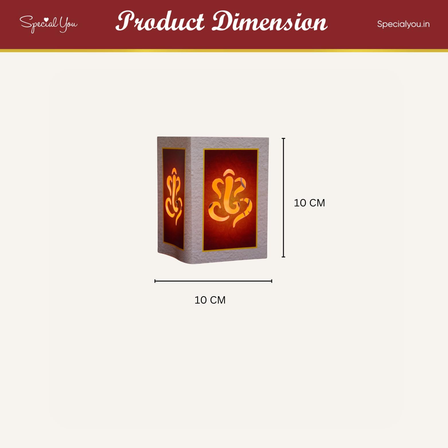 Ganesh Paper Votive with 10 Tea Light