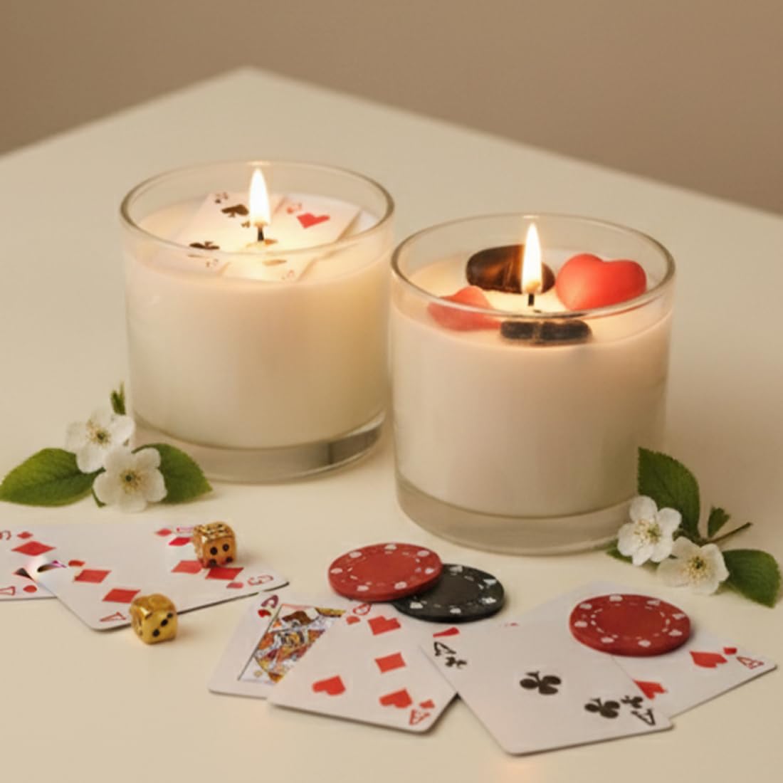 Glass Casino Candles