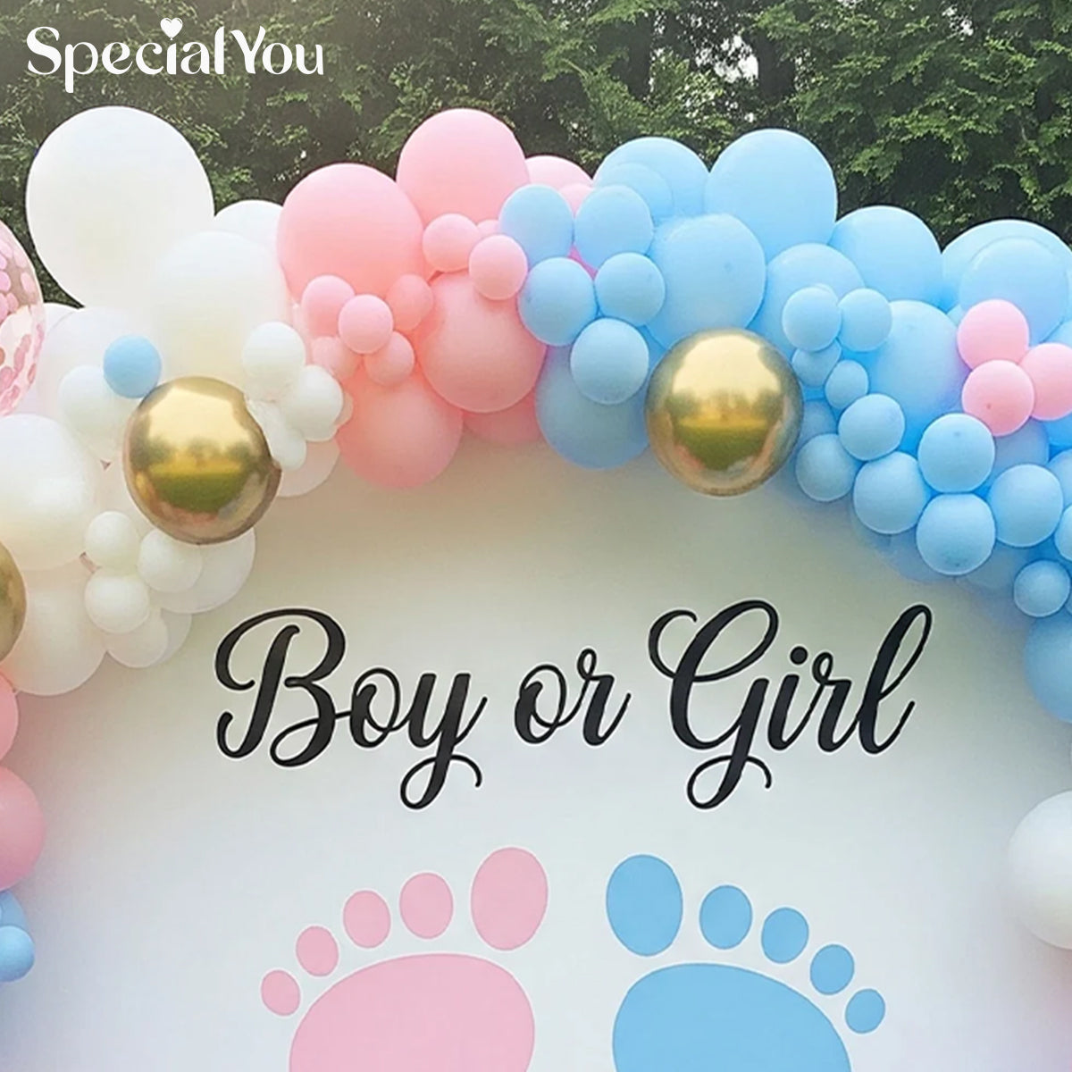 Boy or Girl Footprint Fun Decor