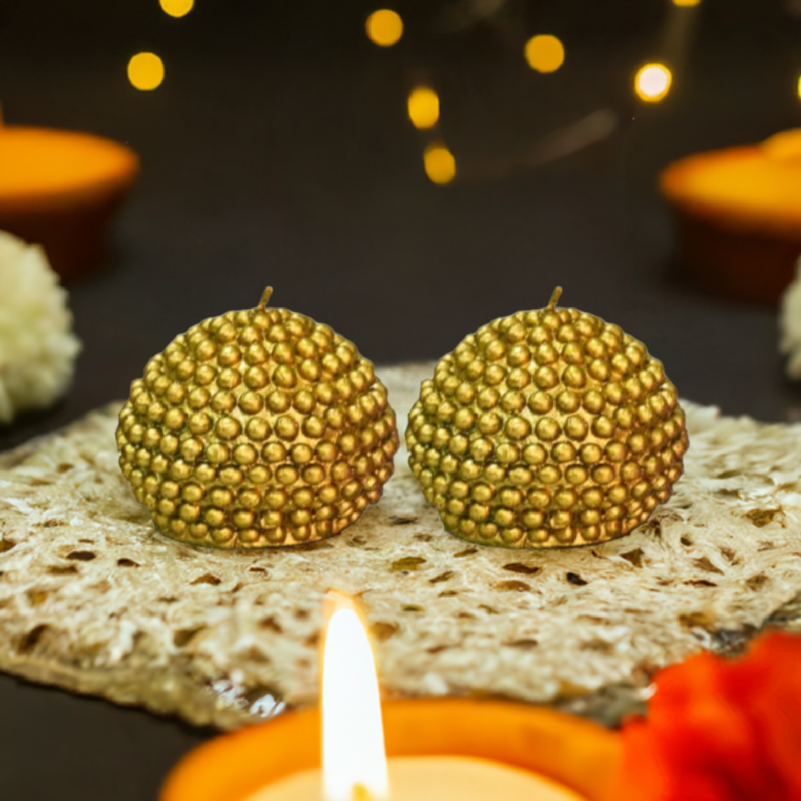 Golden Balls candles for Diwali