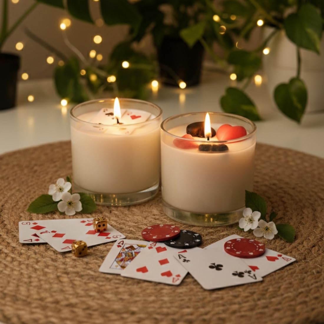 Glass Casino Candles