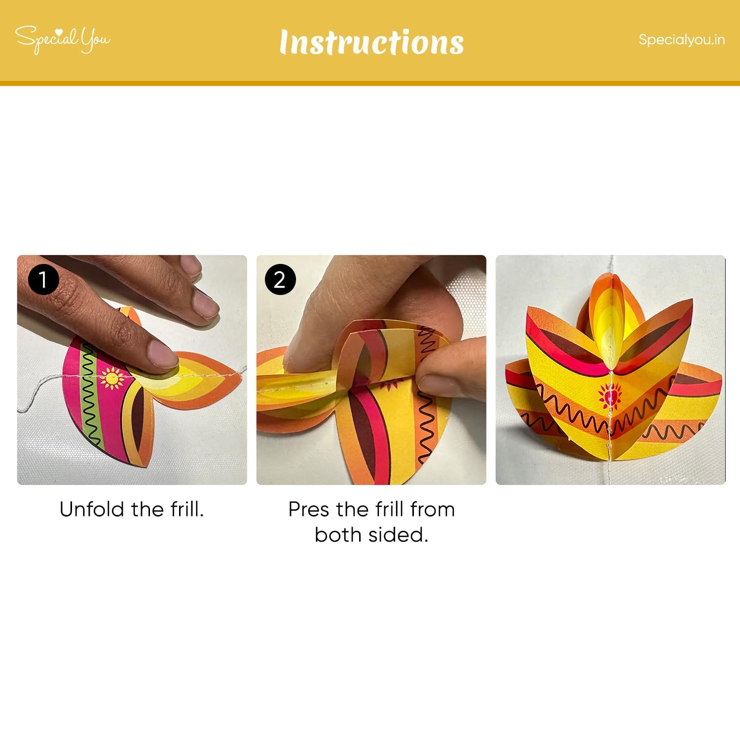 Diya Paper Frill for Decoration