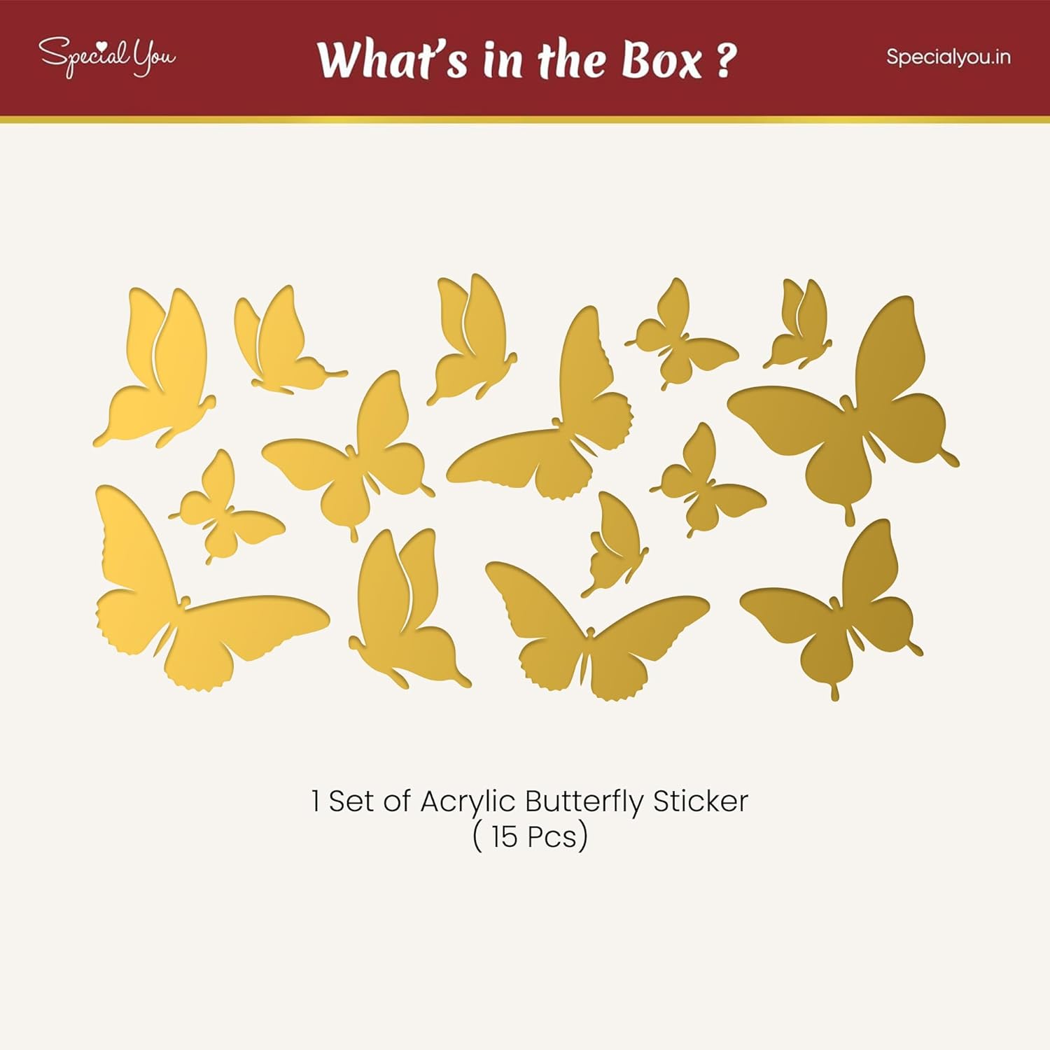 Butterfly Acrylic Stickers for Home Decoration
