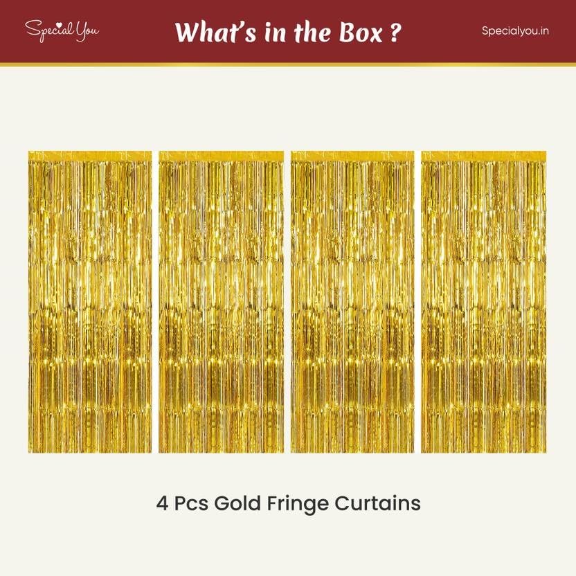 Golden Fringe Curtains