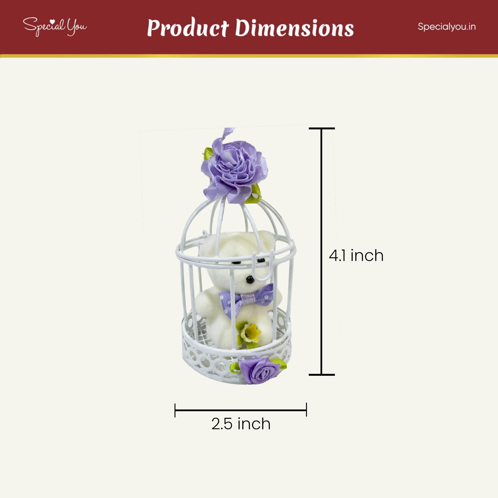 Purple Teddy Cage Gift