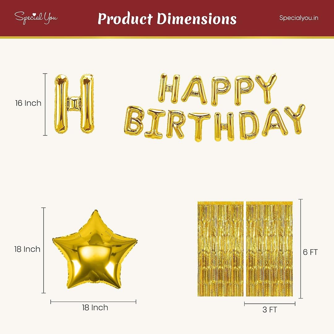 Red Fringe Happy Birthday Kit
