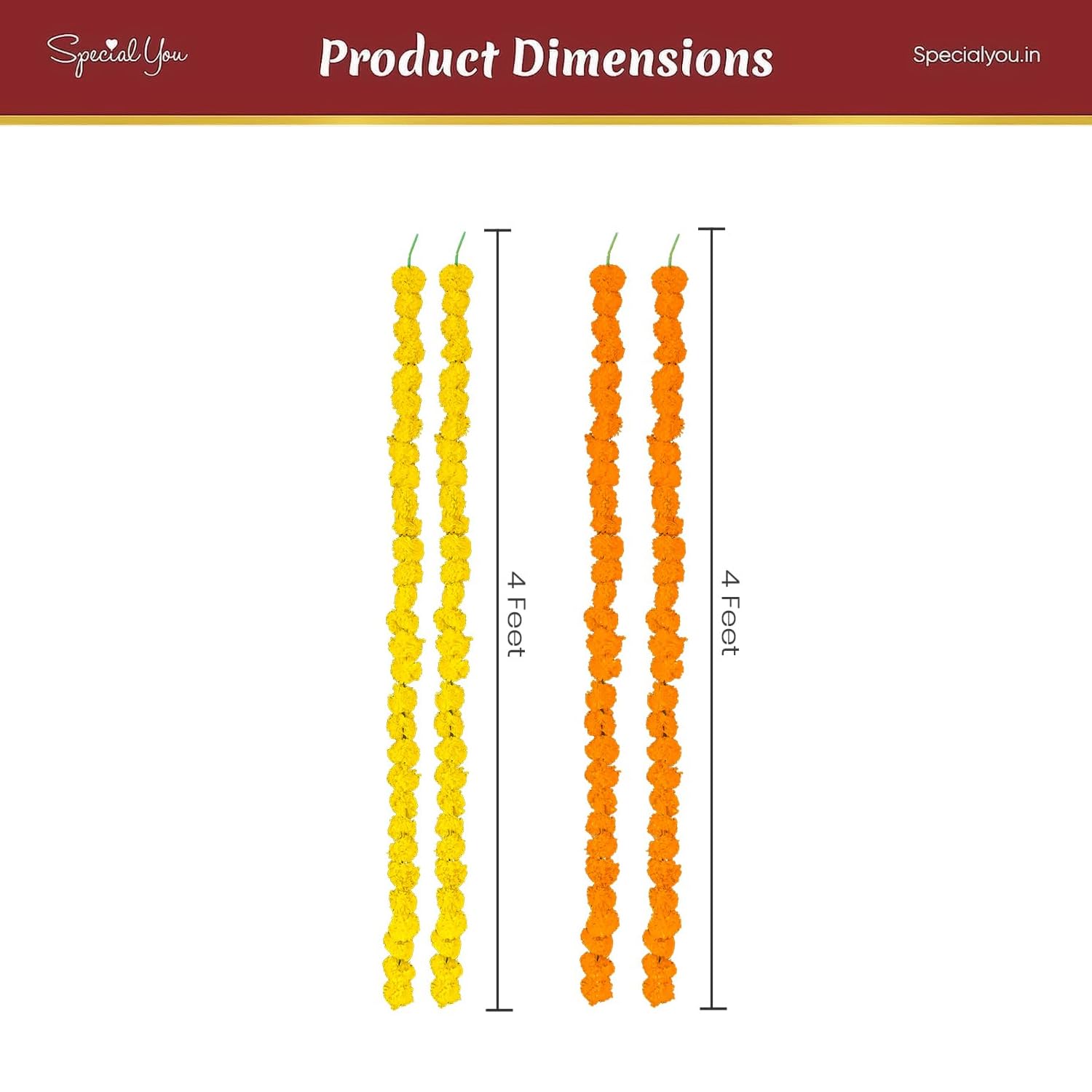 Marigold Garland & Backdrop Stand