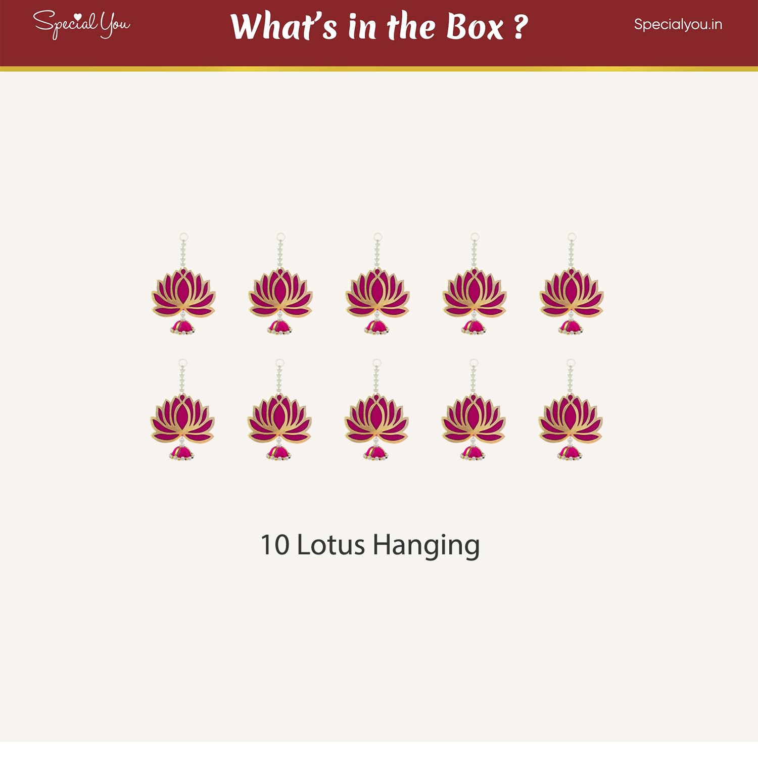 Diwali Lotus Hanging Decor Kit