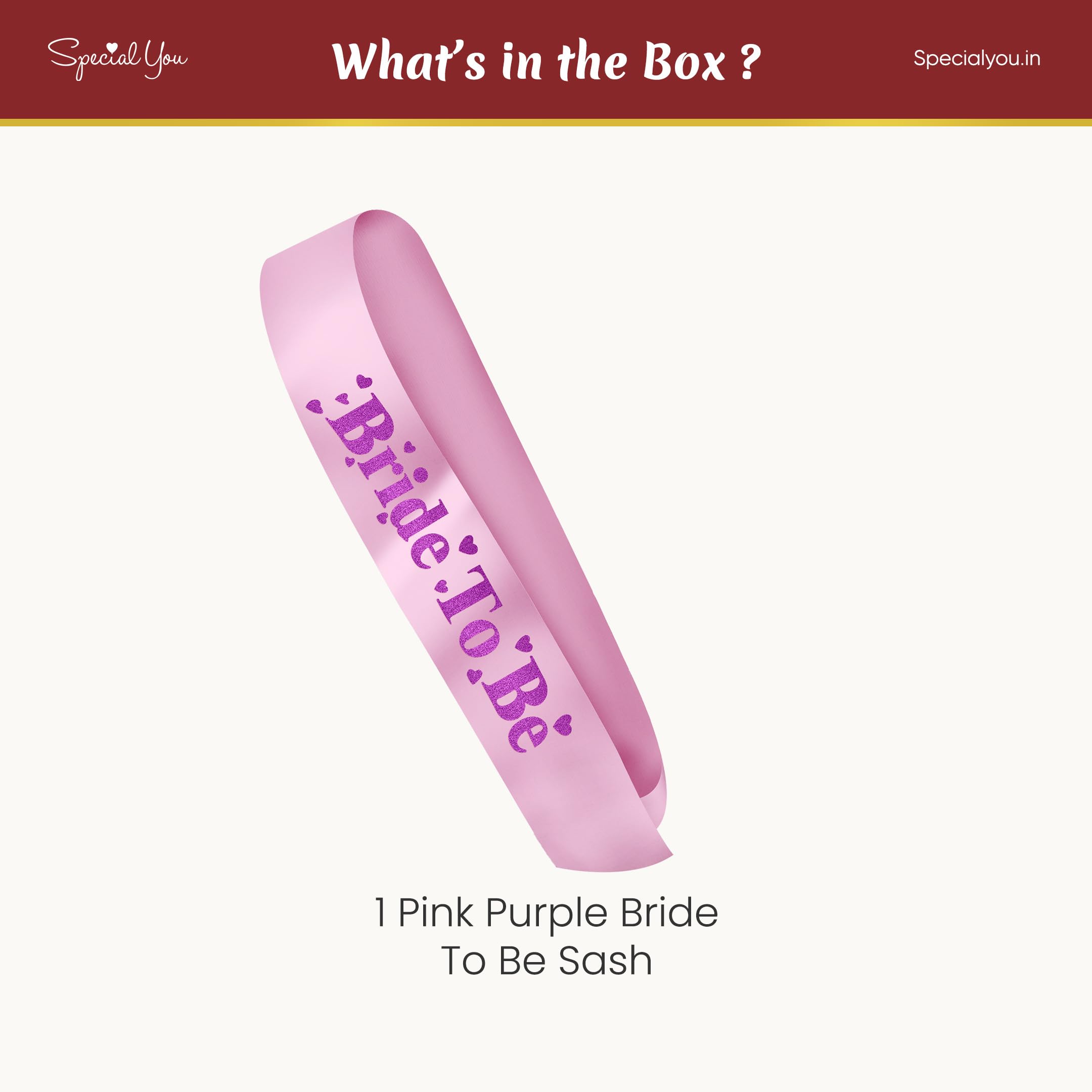 Bride to Be Pink Purple Sash
