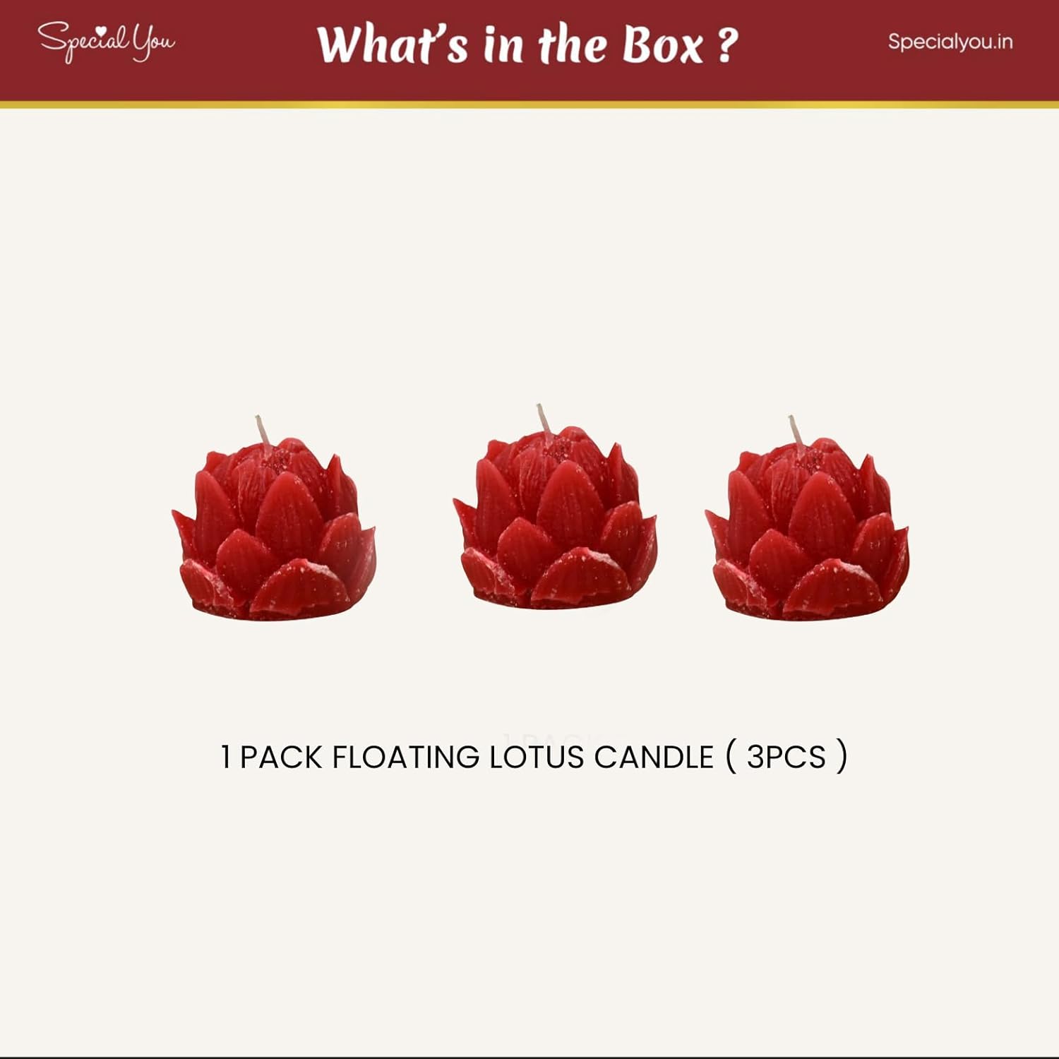 Red Lotus Candles for Home Decor