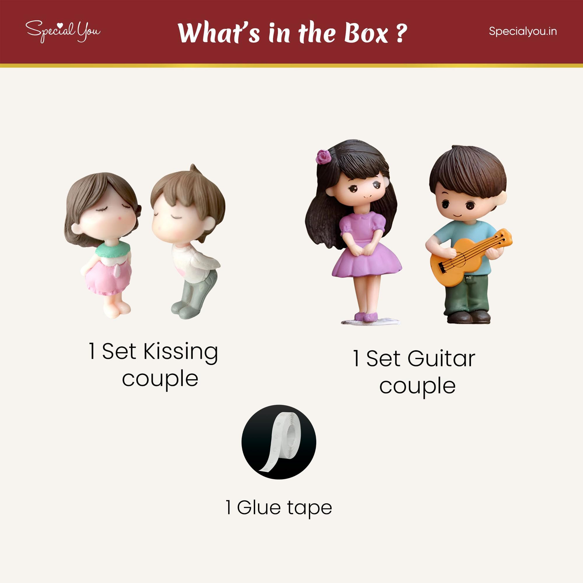Kiss & Guitar Couple Miniature Combo