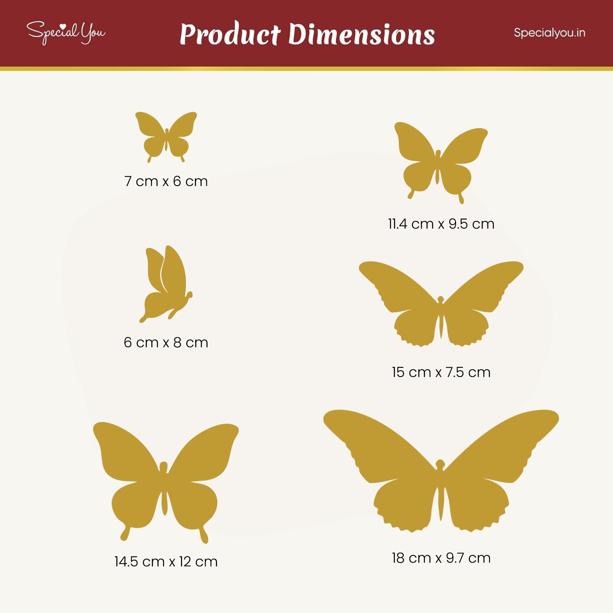 Butterfly Acrylic Stickers