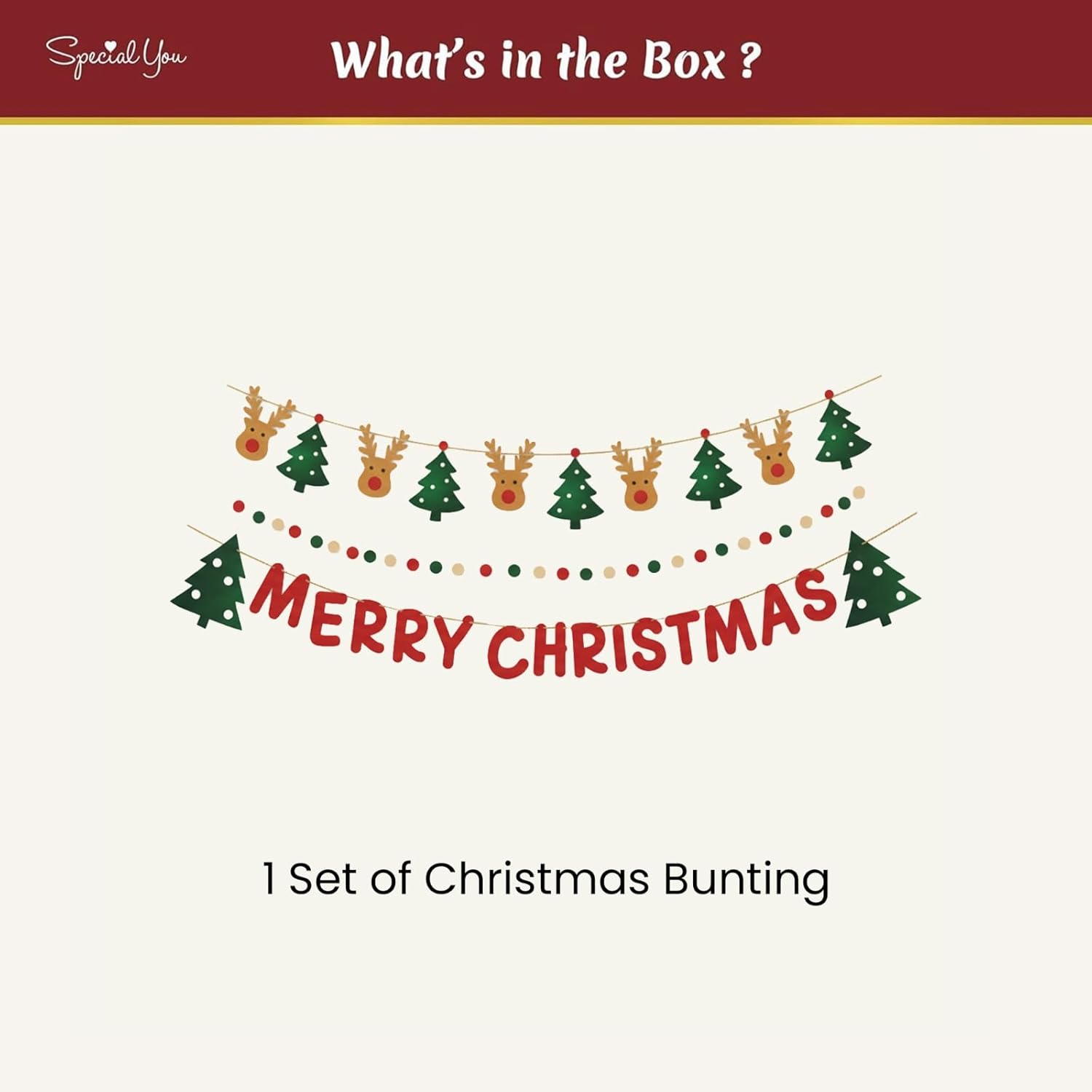 Christmas Decorations with Paper Banner