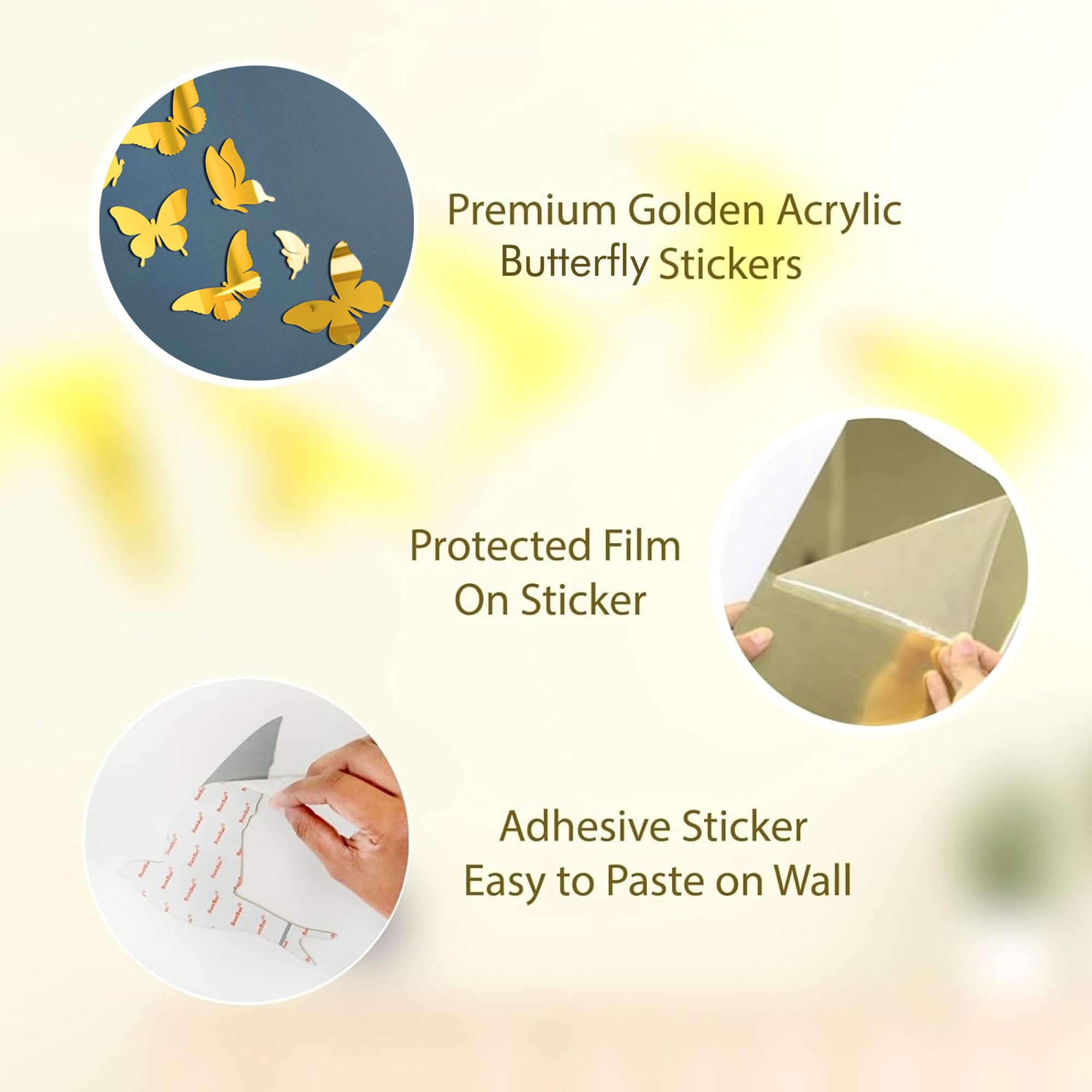 Butterfly Acrylic Stickers
