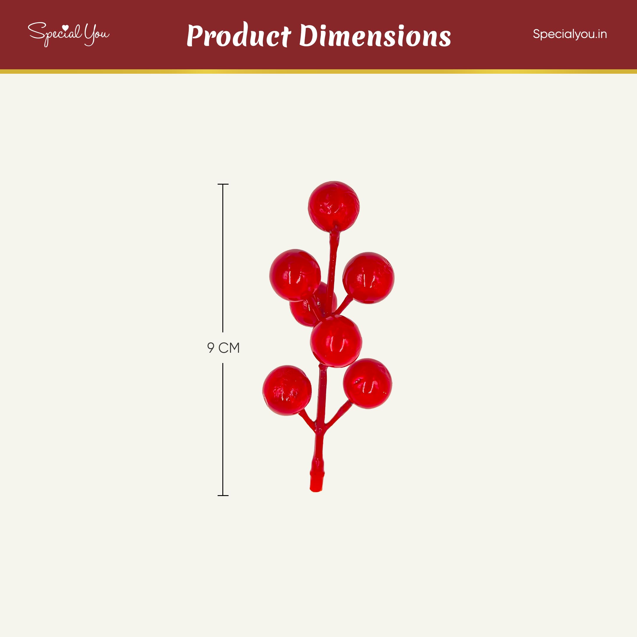 Berries for Christmas Decoration - 10 pcs