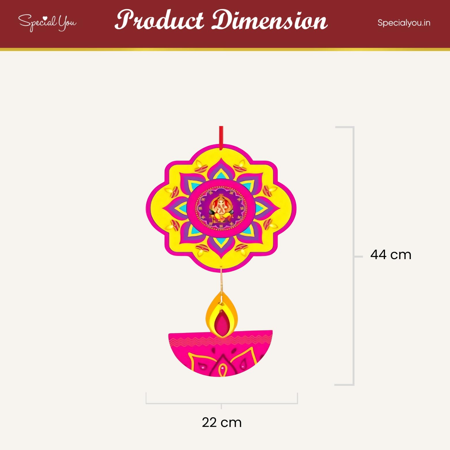 Hanging Paper Diyas for Home, Office Decoration