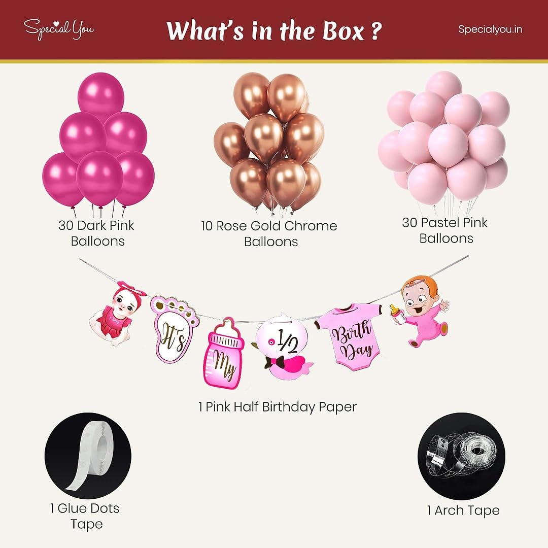 Baby girl Half Birthday DIY kit